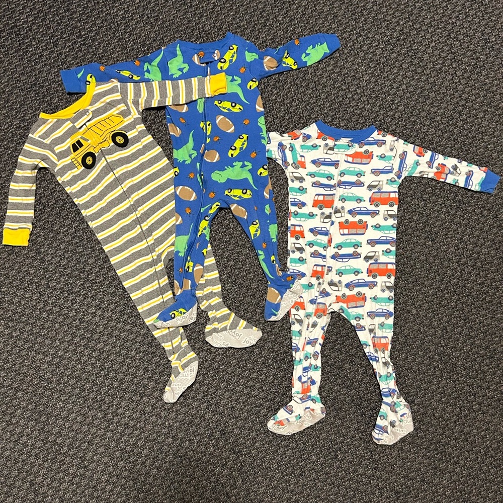 Bundle of 3 Simple Joys by Carter’s Cotton Footed Pjs
